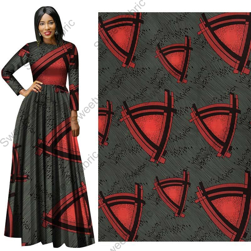 Afrikanische Wachs Stoff 100% Baumwolle Gedruckt Stoff Für Frauen Kleid Kleidung DIY NäHenne Handgemachte Materialien 6 Meter