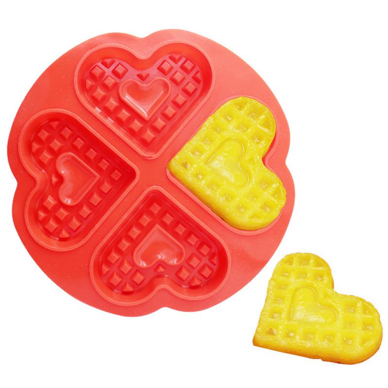 2/1PC Liebe bilden Waffel Formen Nicht-Stock Kuchen Formenbauer Silikon Backformen bilden Mini Liebe bilden küche Kekse Backform