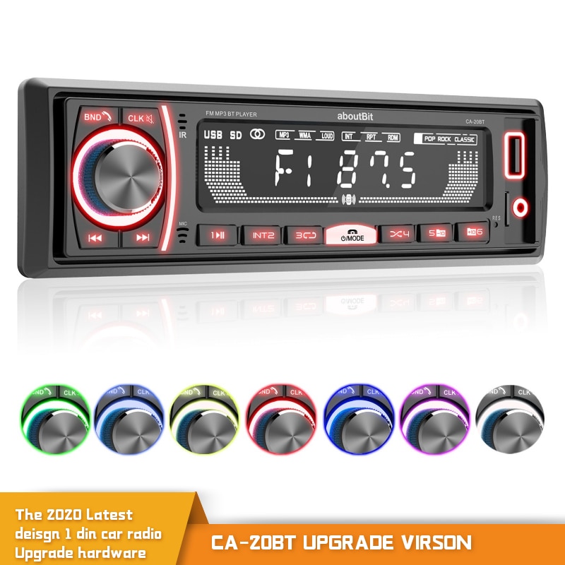 1 Lärm Digital Auto Radios 12V Musik Auto Stereo Bluetooth MP3 Spieler 1Lärm Autoradio AUX FM Auto Empfänger in Bindestrich USB/SD