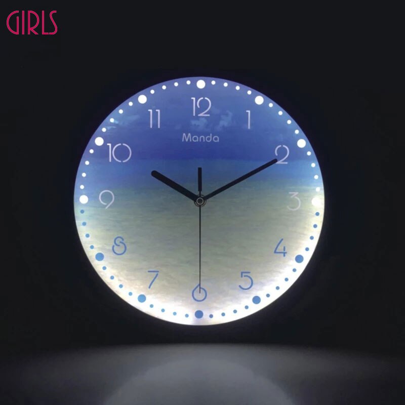 12 Zoll Leucht Dekorative Wanduhr LED glühend Stille Große Wanduhr Moderne Wohnzimmer Schlafzimmer nordisch Wohnkultur