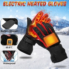 2 stücke Motorrad Batterie-Typ Kohlenstoff Fiber Heizung Handschuhe Batterie Kasten Elektrische Ski Beheizte Handschuhe Winter Hand Warme Handschuhe