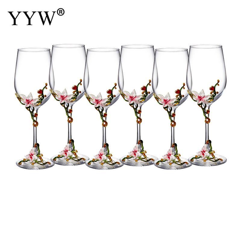 1/2 teile/los Rotwein Glas einstellen Hause Kreative Persönlichkeit Becher Kristall Emaille Wein Glas Wein einstellen Kasten für Als