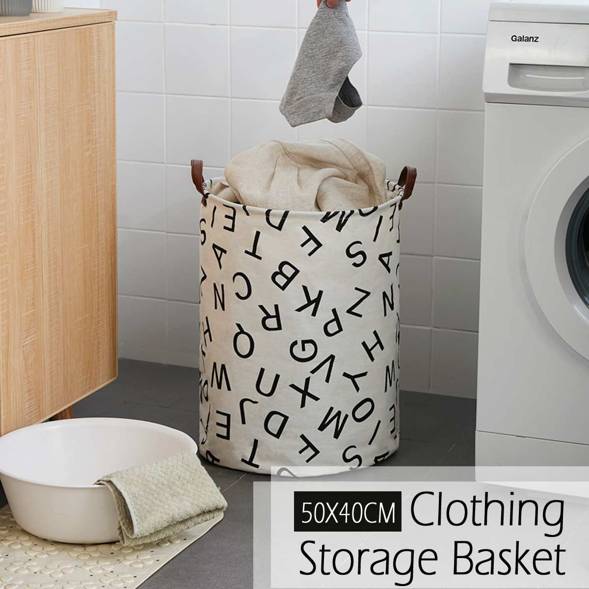 50x40cm Wäschekorb Wasserdichte Baumwolle Gewebt Handtasche Wäsche Korb Waschen Tasche Baby Spielzeug Lagerung Behälter Tasche (6 arten)