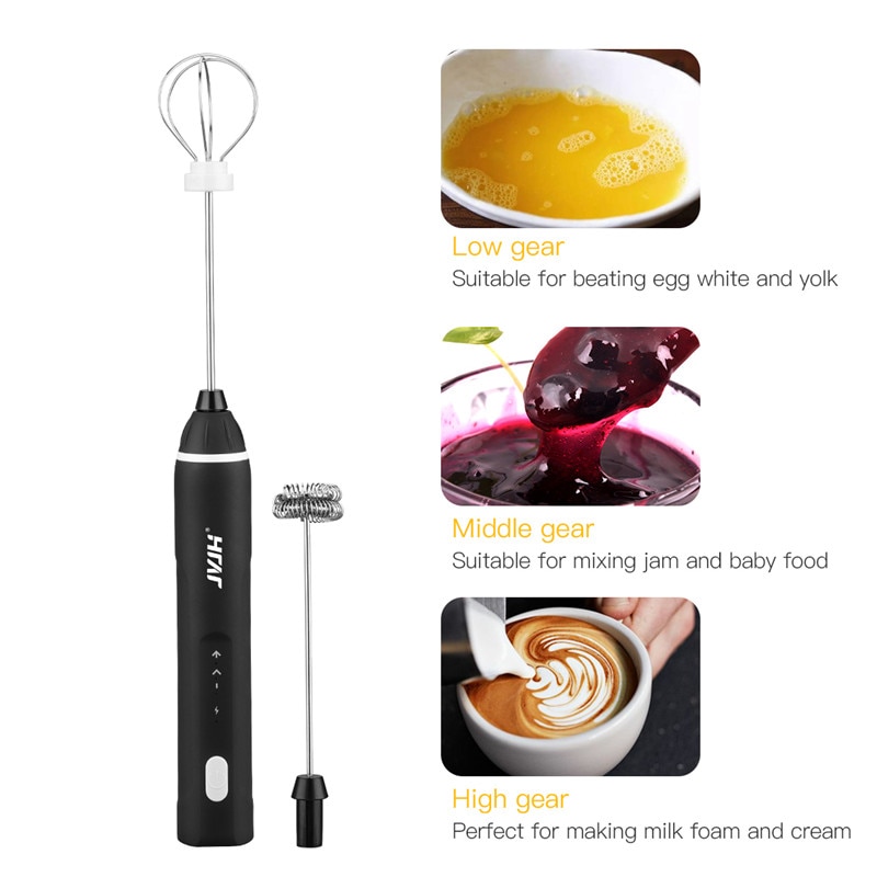 Elektrische Milchaufschäumer Automatische Handheld Schaum Kaffee Hersteller Schneebesen Milch Cappuccino Edelstahl-düse Tragbare Küche Kaffee Schneebesen Werkzeug