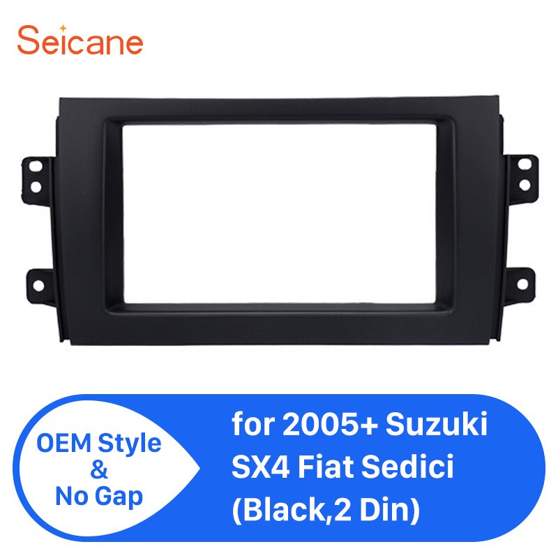 Seicane Schwarz 2Lärm Auto Radio Faszie für 2007 Suzuki SX4 Fiat Sedici Stereo-Spieler-Tafel armaturenbrett trimmen Lünette
