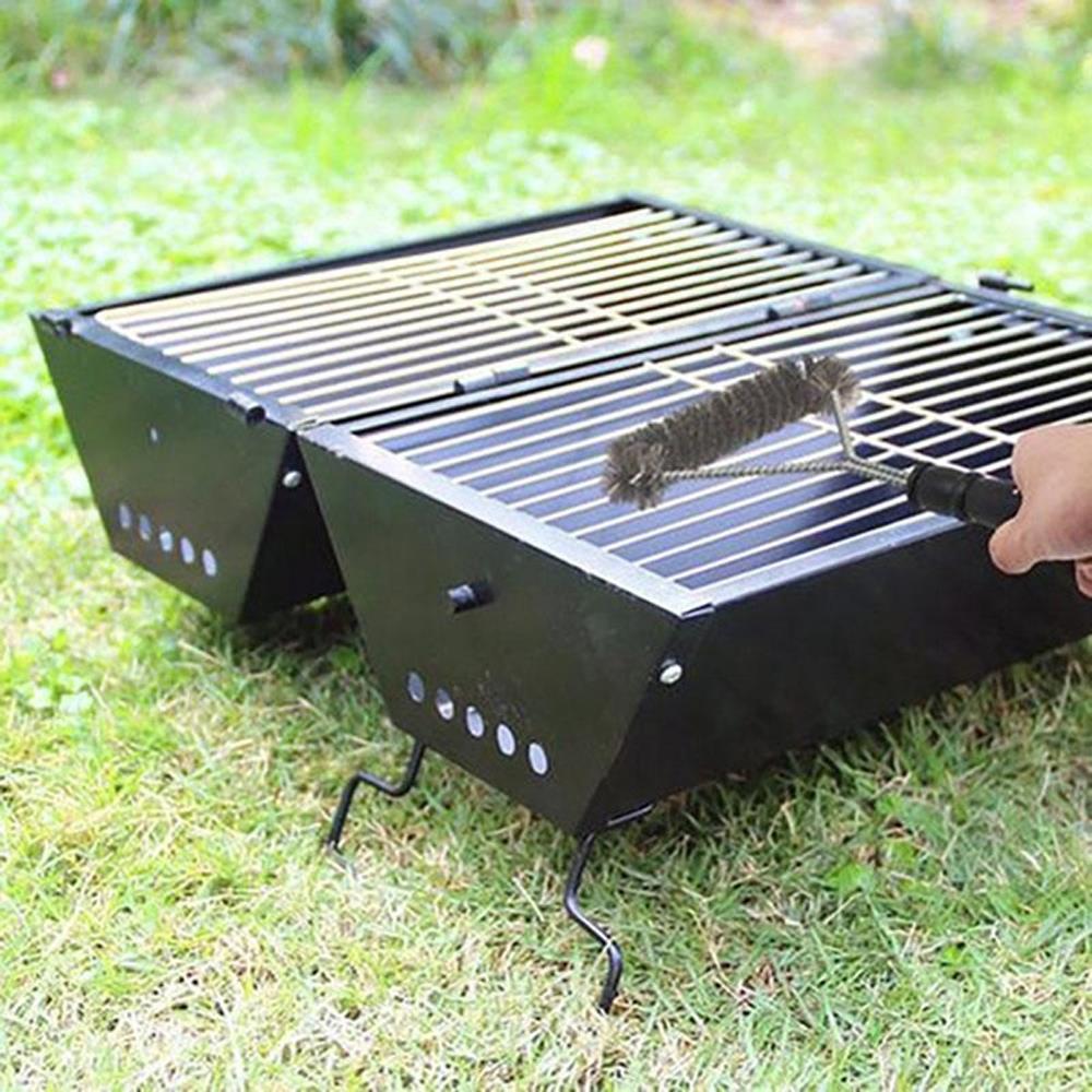 Grill Reinigung Pinsel BBQ Grill Pinsel 201 Edelstahl Draht Schwarz Camping Werkzeug Heimat DIY Küche BBQ Grill Pinsel