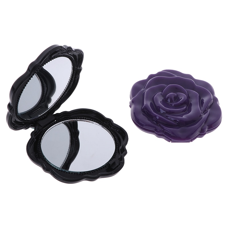 doppelt Seite-machen hoch Spiegel Mini Rose Blume Bilden Spiegel Kompakten Tragbaren Mädchen Tasche Spiegel Einzigartige