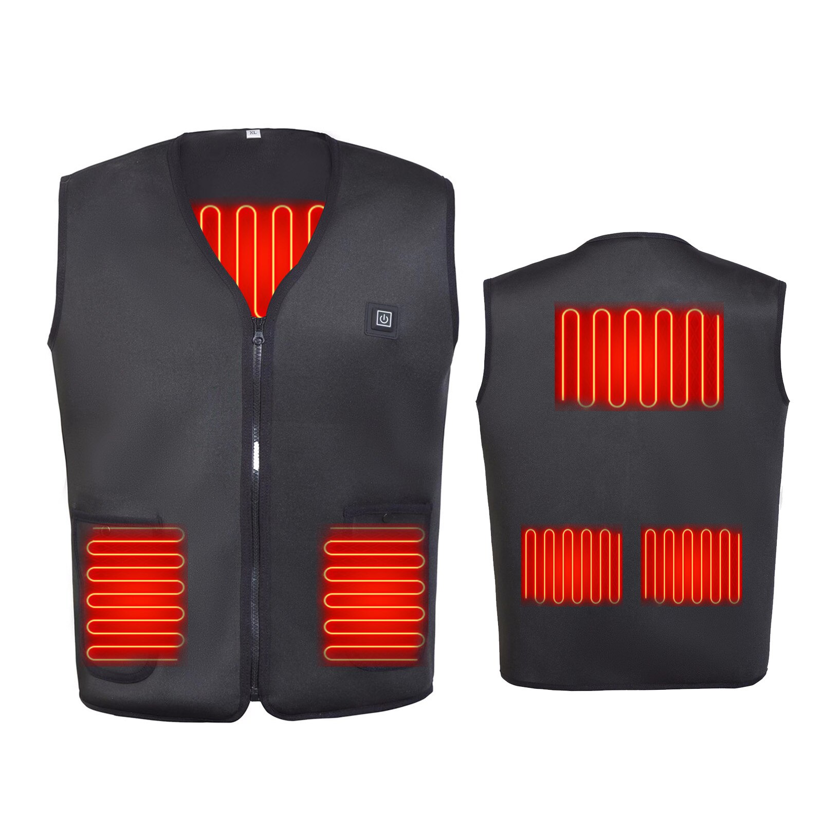 Universal- Elektrische USB Beheizte Weste Winter Warme Weste Männer Frauen Heizung Mantel Jacke für Motorrad Skifahren Wandern Camping