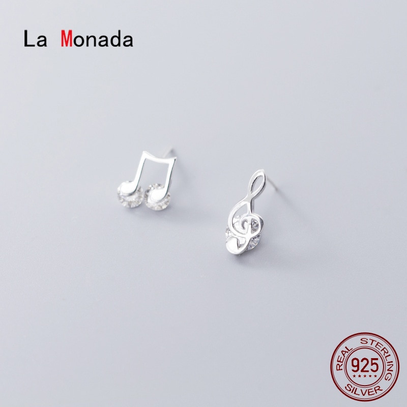 La Monada Zucht Ohrringe Für Frauen Silber 925 Musik Hinweis Feine Frauen Ohrringe Schmuck Zucht Ohrringe 925 Sterling Silber Zirkon