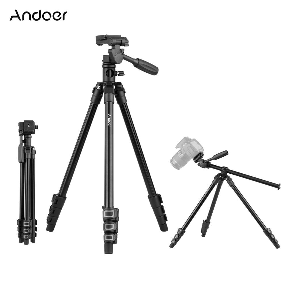 Andoer Q160Ha Video Stativ horizontal montieren schwer Pflicht Kamera Stativ für DSLR Kameras Camcorder Mini Projektor