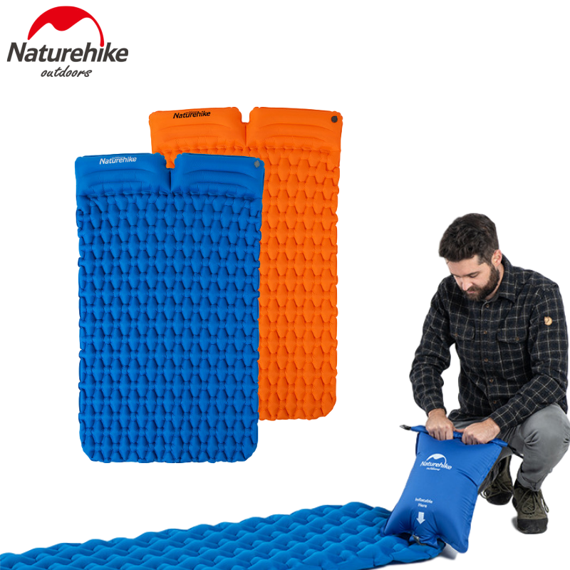 Naturehike draussen Camping matt 2Person Aufblasbare Matratze Ultraleicht Schlaf Pads Luft Matratzen Mit Füllen Luft Tasche Camping bett