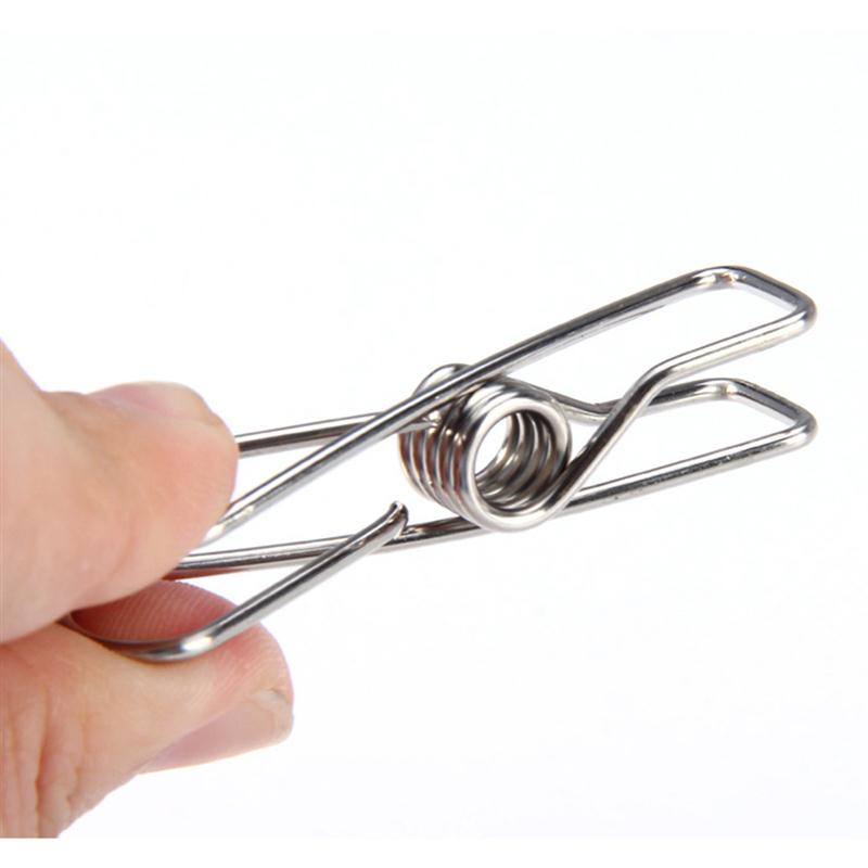 100/50 Stck Mehrzweck Edelstahl Clips Kleidung Stifte Heringe Halfter Kleidung Schellen Abdichtung Clip Haushalt Kleidung Stifte