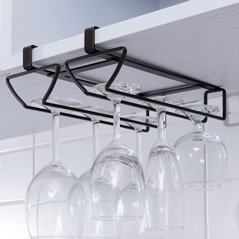 hängend Wein Glas Halter Stemware Wein Kelch Gestell Champagner Halter unter Kabinett Regal Küche Organizer Bar Zubehör