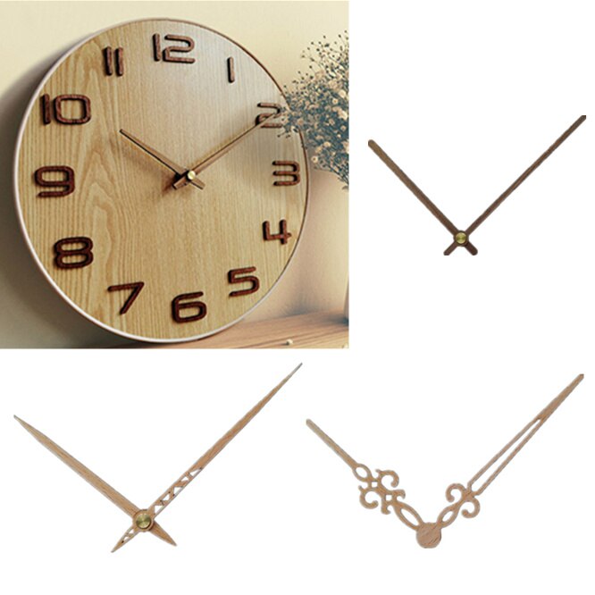 1 einstellen Buche Holz Uhr hände DIY Wanduhr Uhr Teile Reparatur Zubehör Werkzeuge Metall Kreative Uhr-Zeiger Wohnkultur