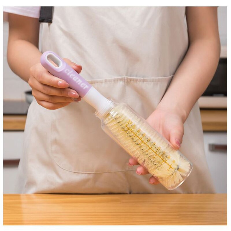 1Stck Baby Flasche Pinsel Hangable L-förmigen Tasse Reinigung Pinsel Langen Griff Reinigung Tasse Pinsel Baby Flasche Reinigung werkzeug