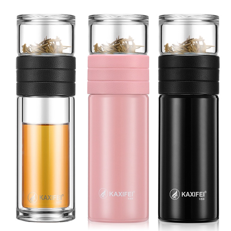 Neue Glas Tee Thermos Vakuum Tasse Edelstahl Thermoskannen Tee Becher Tasse Thermos Thermoscup Tee-ei Thermische Tasse