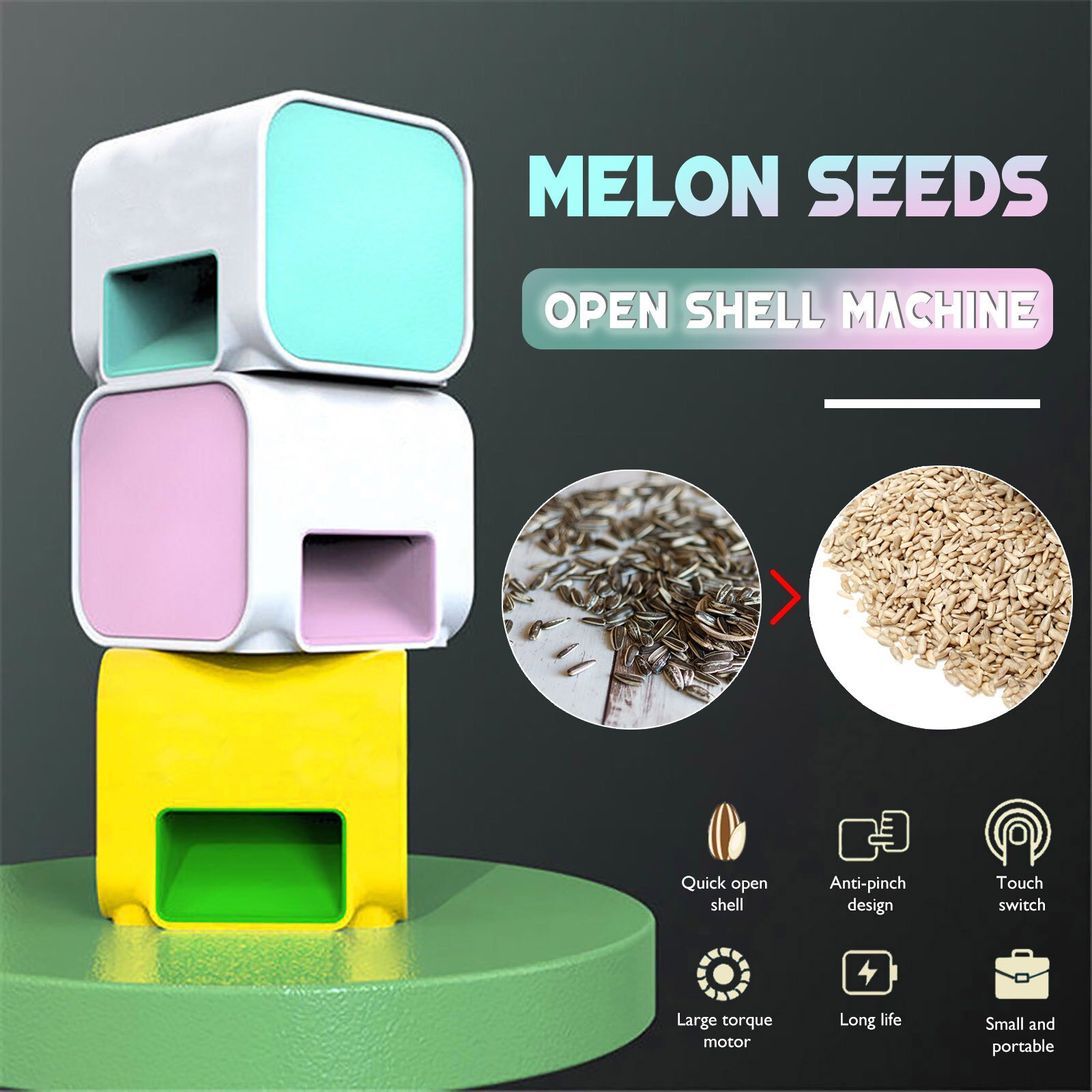 Elektrische Melone Samen Maschine Haushalt Automatische Melone Samen Beschuss Maschine Art helfen Elektrische Melone Seedmachine # T2G