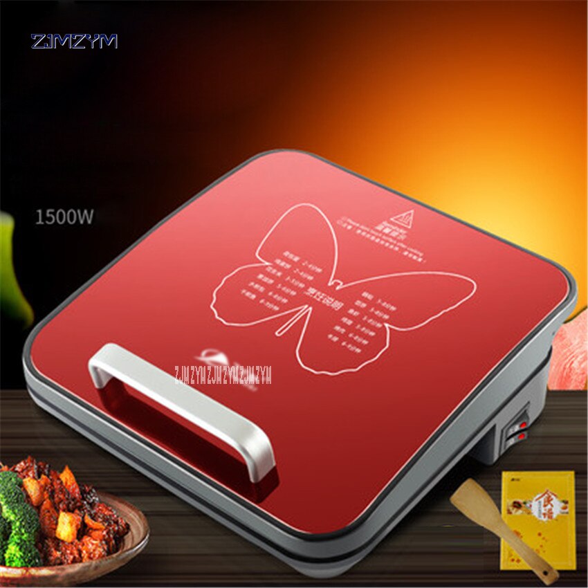 Automatische Elektrische Skillets Doppelseitige Pfanne nicht-Stock Grill Pfanne Flapjack Kuchen Ständen Maschine QZ-319 Haushalt 270mm