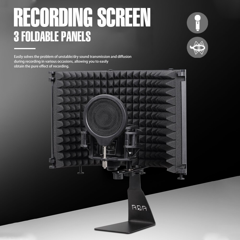 Faltbare Aufnahme Mikrofon Wind Bildschirm Bord Klang-absorbieren Platte Mikrofon Klang Isolierung Bildschirm Klang-nachweisen Platte