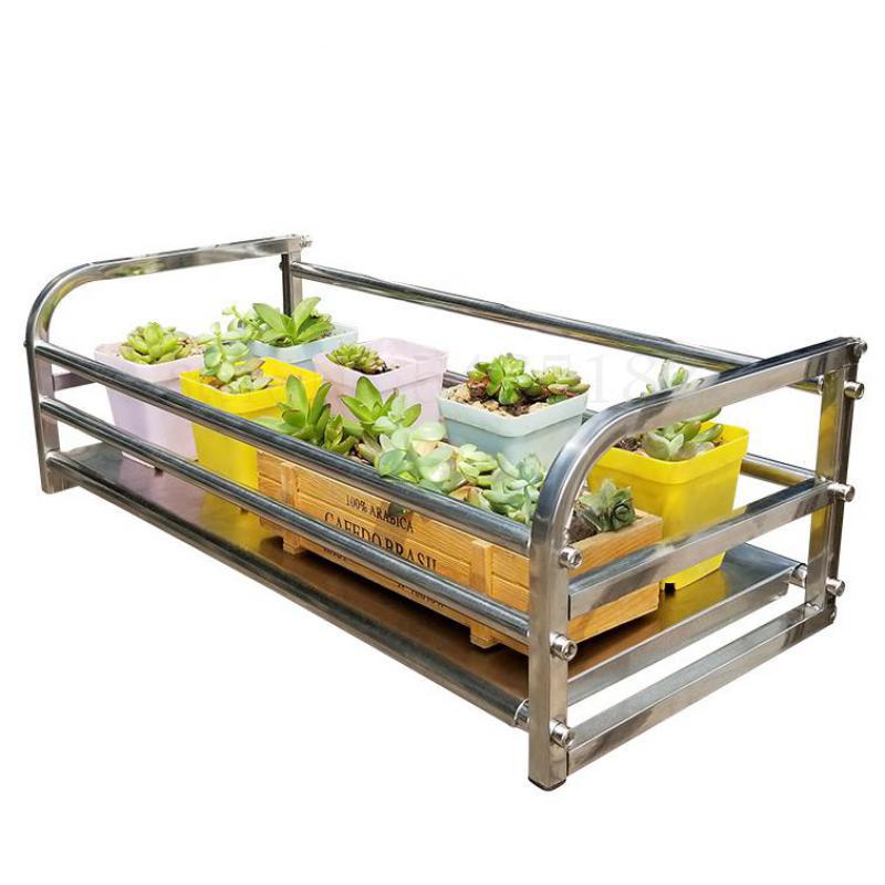 Edelstahl blume Gestell Regal balkon blumentopf aufhänger hängen sukkulente blume Regal geländer innen fensterbank