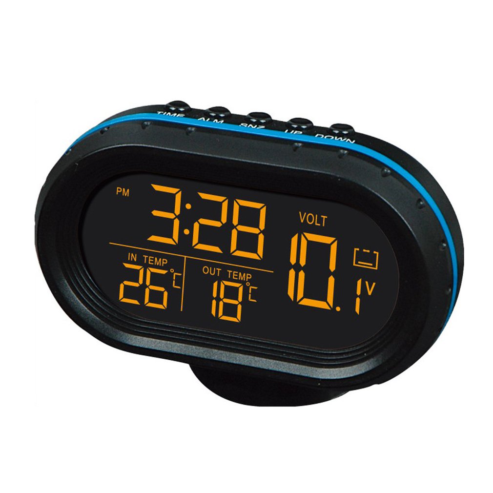 Multi-funktion Auto Temperatur Uhr Voltmeter Auto Thermometer Elektronische Uhr Auto Nacht Licht Uhr Liefert