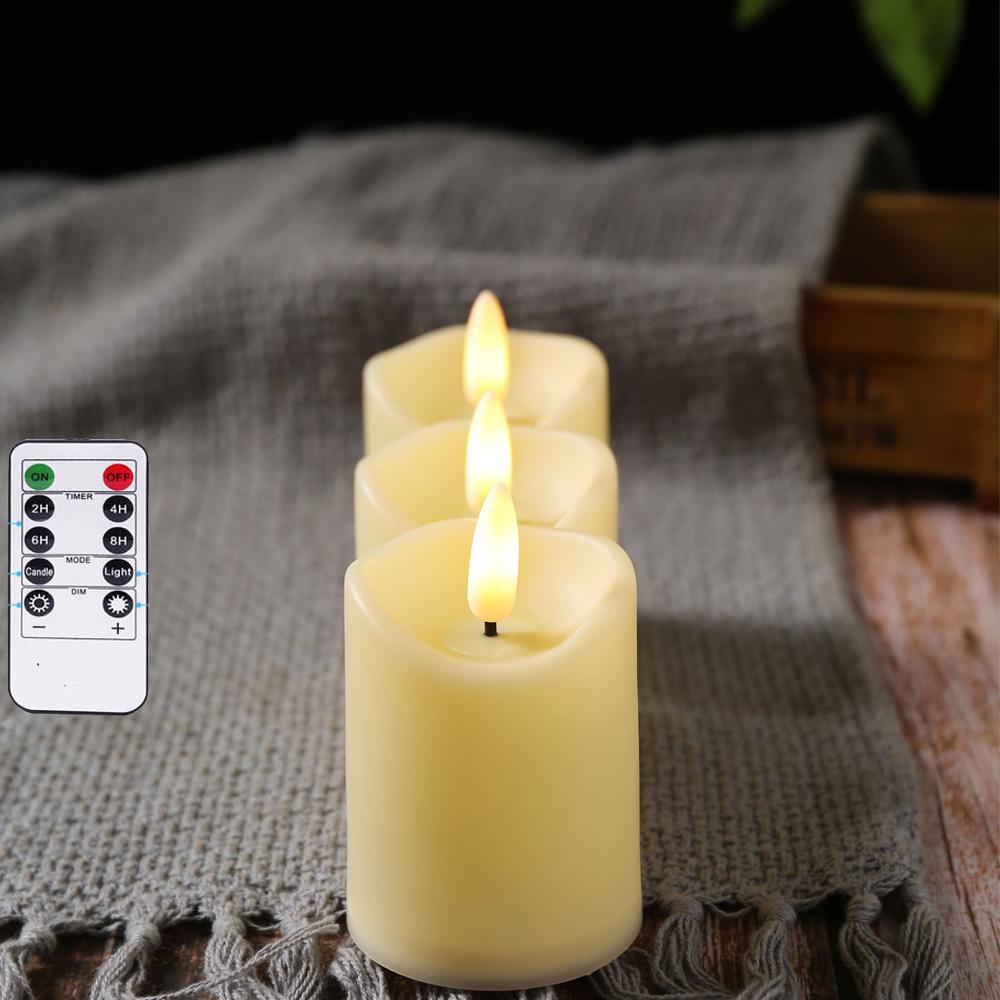 warm Weiß Flackern Fernbedienung LED Flammenlose Kerze Lichter Neue Jahr Kerzen Batterie angetrieben LED Tee Lichter Ostern Kerze