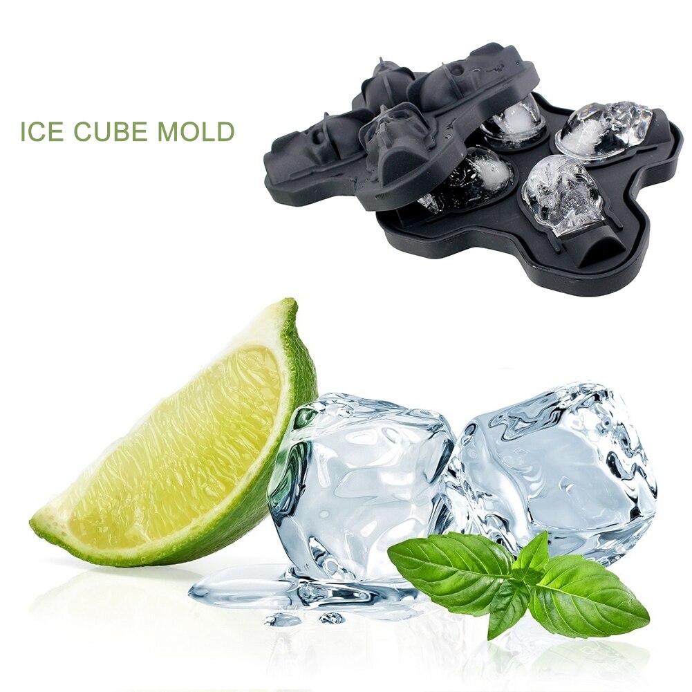 Hersteller Popsicle Kichen Zubehör Eis Würfel Hersteller 3D DIY Silikon Whiskey Schädel bilden Schimmel Küche Bar Zubehör