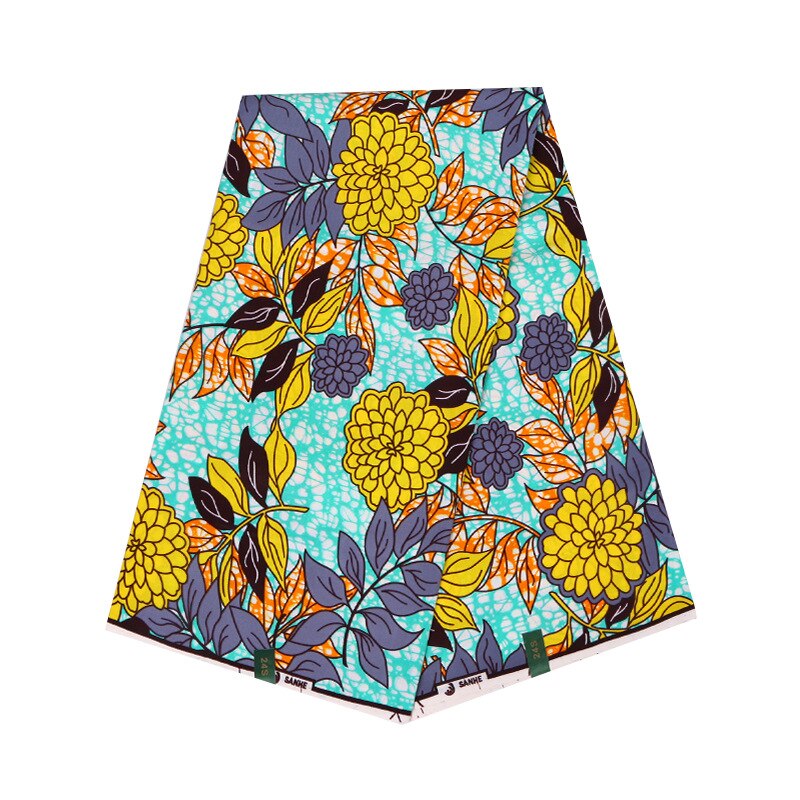 Nigeria ankara Pagnes Afrikanische Echt Niederländisch Wachs Stoff 6Garten Neue Blumen- drucken Afrikanische Bunte Stoff
