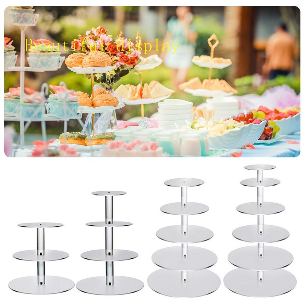 3/4/5/6 Ebene Klar Abnehmbare Acryl Kuchen Anzeige Stand Für Party Runde Cupcake Halfter Backformen Hochzeit Geburtstag Party Dekor