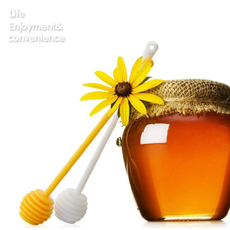 3 teile/satz Lange Griff Kunststoff Honig Löffel Mischen Stock Löffel Stock Stange Löffel tauchen Für Honig Glas Liefert Praktische Küche werkzeuge