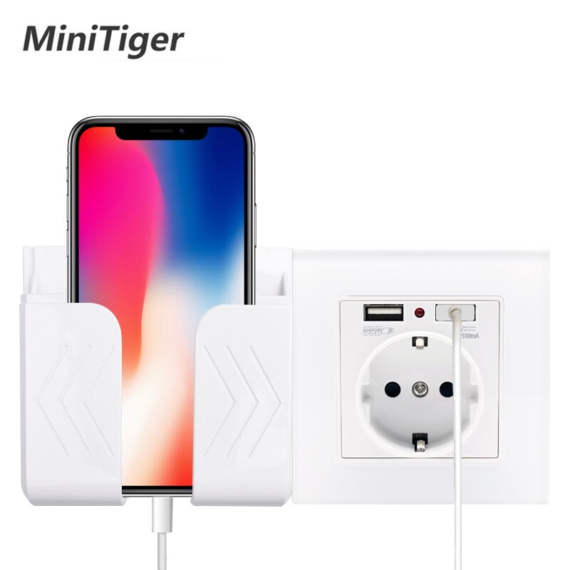 Minitiger Steckdose Telefon Halfter Smartphone Zubehör Stand Unterstützung Für praktisch Apfel Samsung Huawei Telefon Halfter