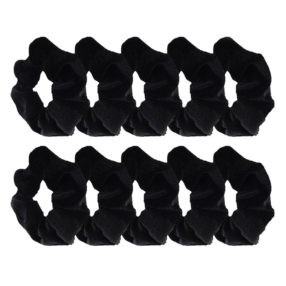 10 Pack Schwarz Samt Scrunchie Haar Gummi Haar Bommeln Haar Bands