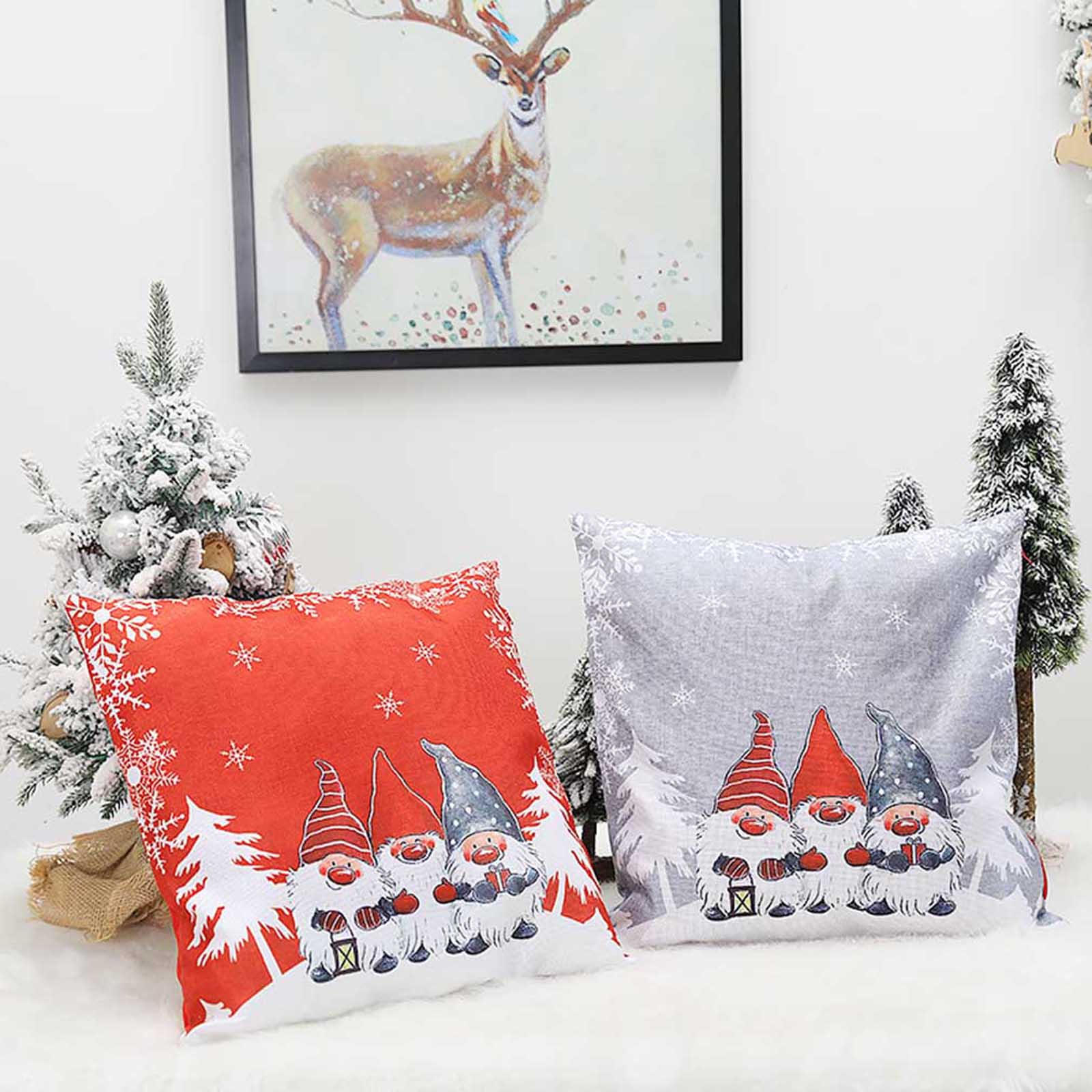 Weihnachten Kissen Abdeckungen, Nette Gnom nordisch Tomte drucken Wurf Kissen Abdeckungen für Sofa, Couch, Bett