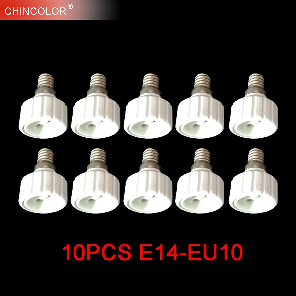 10 stücke E14 zu GU10 Lampe Halfter Konverter Adapter Verlängern Base Für Glühbirne Lampe Buchse Lange Lebensdauer Weiß farbe JQ