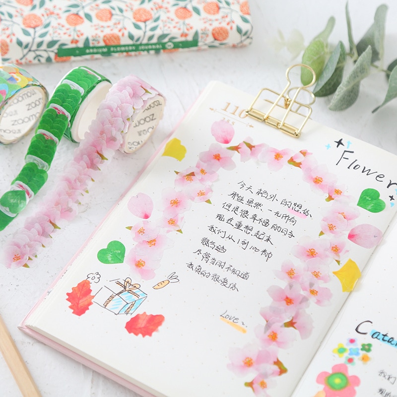 1 Stck Band Dekorative Maskierung Band Karikatur Katze Blume Washi Band Scrapbooking Tagebuch Papier Aufkleber Schreibwaren Kawaii
