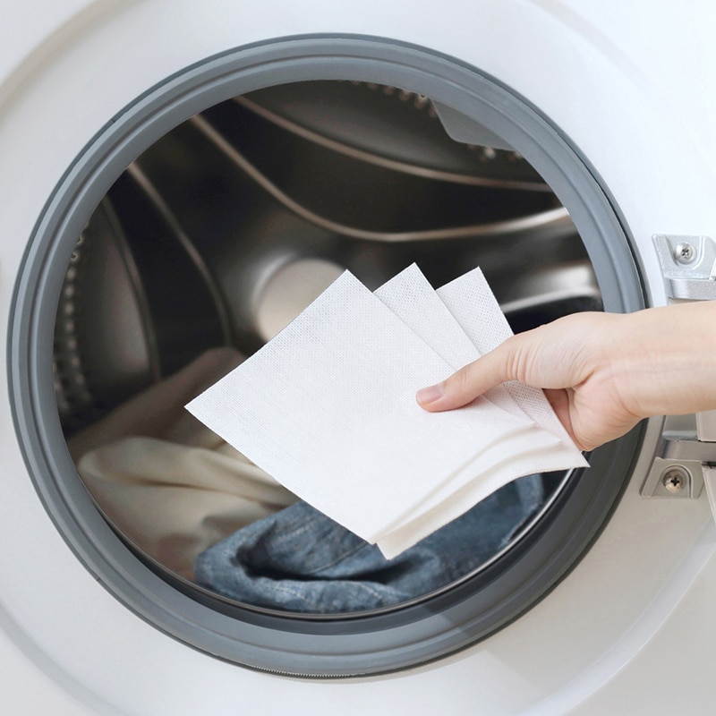 200 stücke Waschmaschine Verwendet Gemischte Färben nachweisen Farbe Absorption Blatt Anti Gefärbt Tuch Wäsche Papiere Farbe Fänger Greifer Tuch