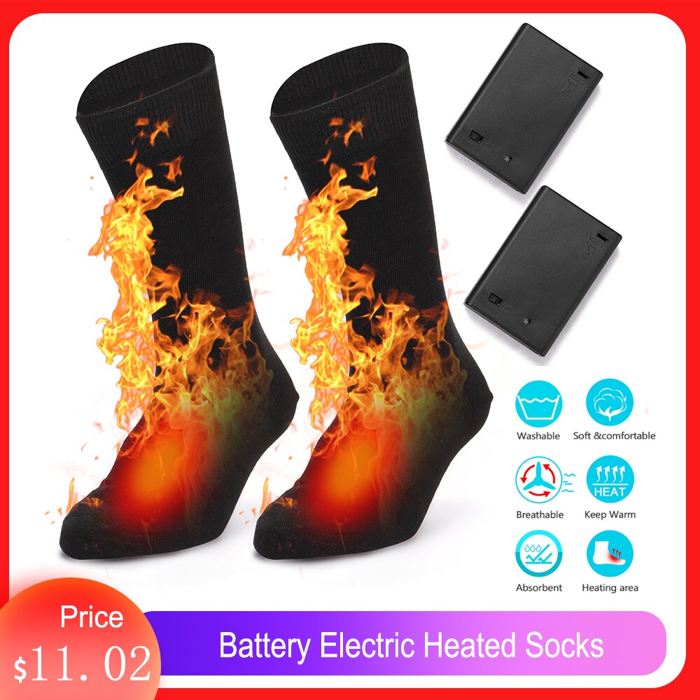 Elektrische Beheizte Socken Batterie Angetrieben Kalten nasser Wärme Socken für Männer Frauen Reiten Camping Wandern Motorrad Warme Winter Socken