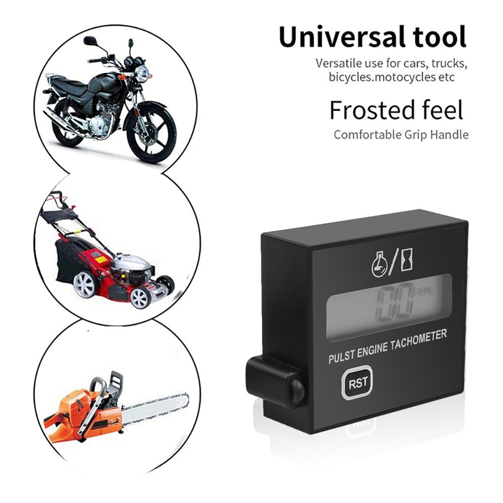 46.7*57mm Motorrad Kettensäge Hohe Drehzahlmesser Benzin Motor- ABS Rasen Digital Anzeige Induktive Puls Geschwindigkeit Tachometer