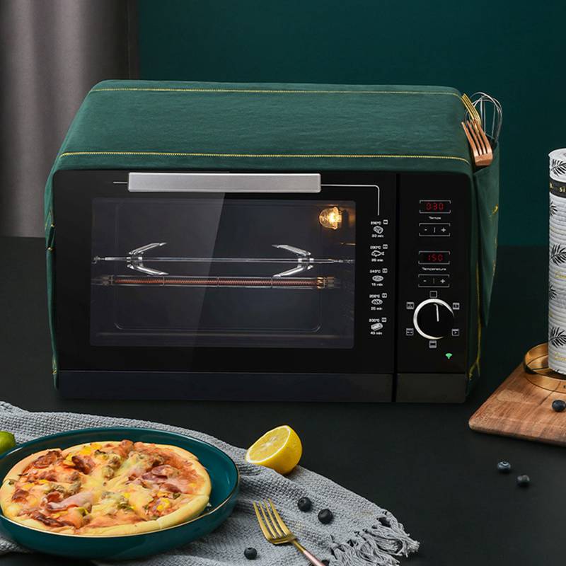 Mikrowelle Staub Abdeckung Für Haushalt Küche Allgemeinen Öl-nachweisen Samt Doppel-schicht Säumen Abdeckung Handtuch # Q