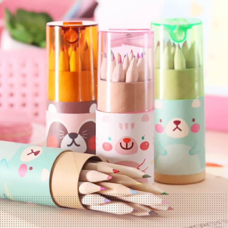 12 farbe Farben Holz Farbige HB Bleistifte Schule Schüler Schreibwaren freundlicher Zeichnung Bleistifte Büro Büro Farbe Marker Bleistift