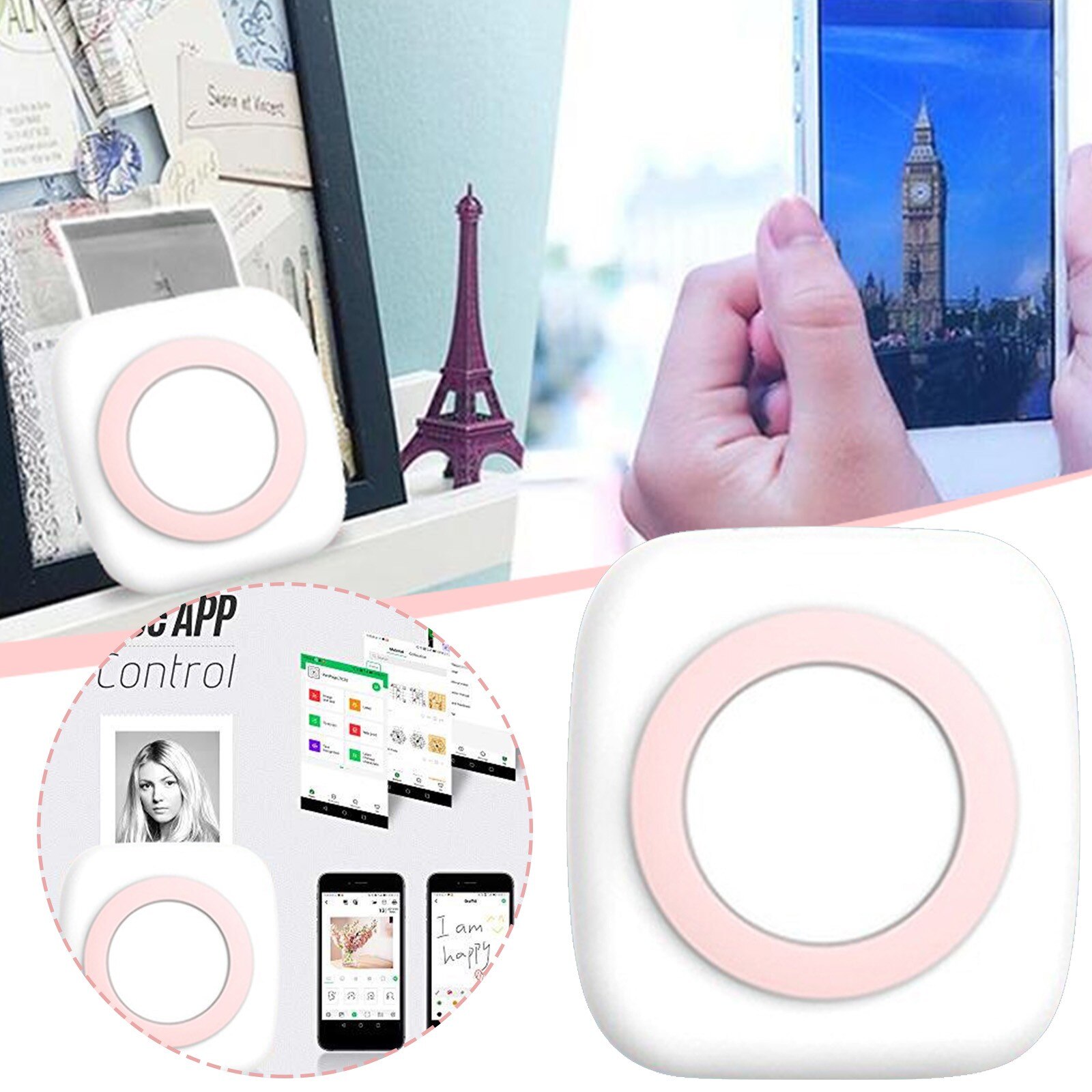 Thermische Tragbare Bluetooth Drucker 57mm Mini Tasche Foto Drucker Tragbare praktisch Foto Drucker Für praktisch