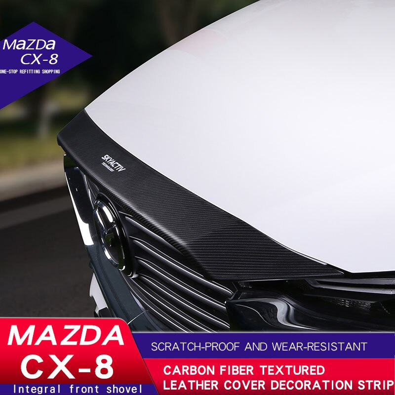 Geeignet für Mazda cx-8 umgerüeingestellt Kohlenstoff faser leder körper Vorderseite abdeckung dekoration streifen cx8 Vorderseite gesicht Gittergewebe dekoration