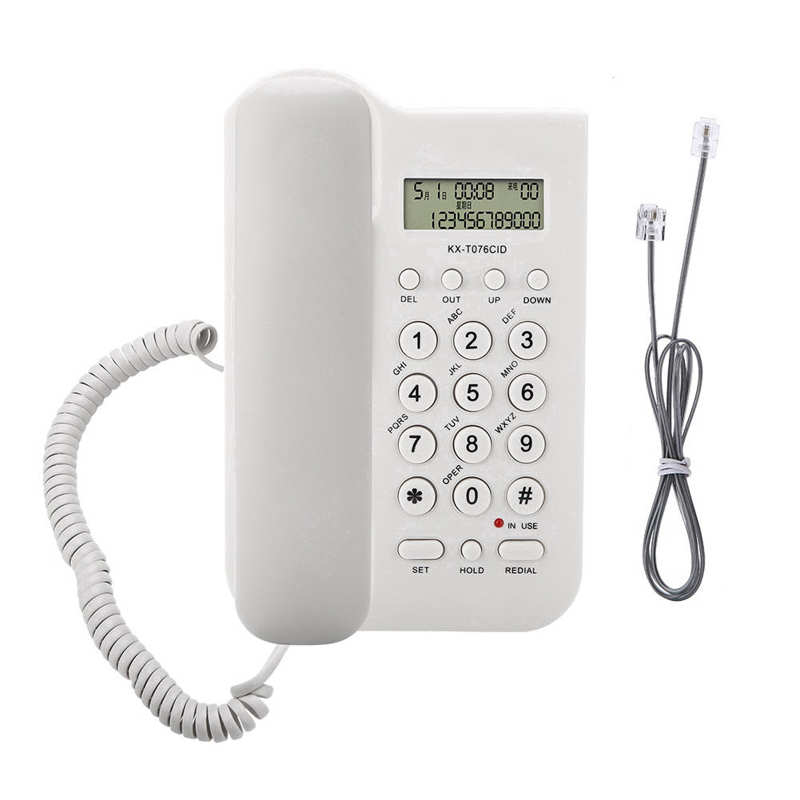 KX-T076 Heimat Hotel verdrahtet Schreibtisch Zauberstab Telefon Büro Festnetz Telefon telefono fijo para casa FSK/DTMF telefon zu hause