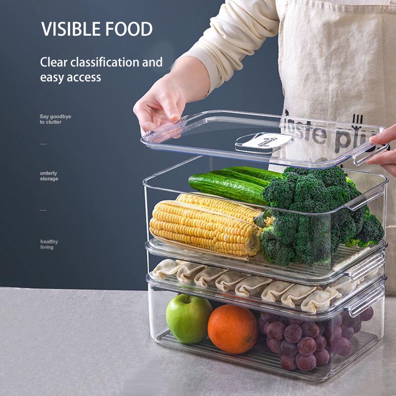 Haustier Kunststoff Kühlschrank Organizer Lebensmittel Gemüse Obst Ei Knödel Lagerung Kasten Küche Kühlschrank Mit Gefrierfach Lagerung Container