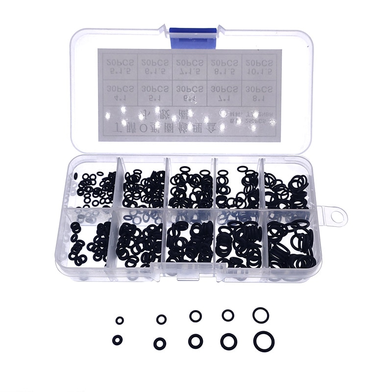 250 teile/schachtel NBR Dichtung Ring Bausatz Dicke 1mm 1,5mm Nitril Gummi NBR O-Ring Dichtung Dicht Ring O Ringe Gummi