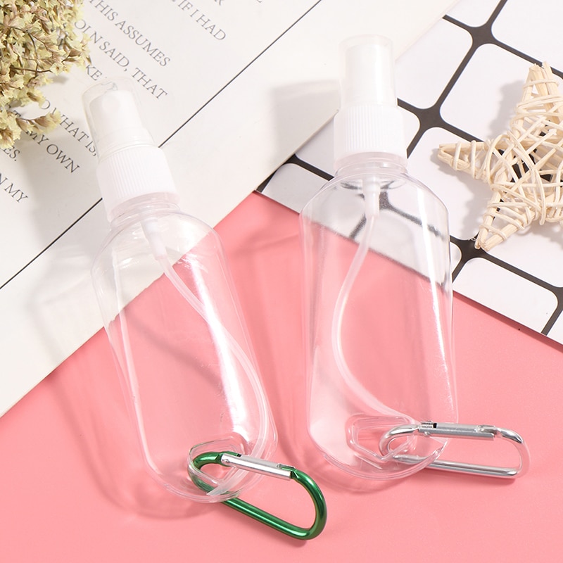 Neue alkohol sprühen flasche transparent Hand sanitizer flasche leere flasche Lotion tragbare haken schlüssel Ring sub-flasche desinfektion