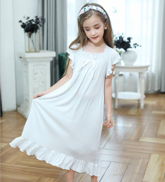 neue freundlicher Pyjama Kleider Mädchen Baby Pyjama Baumwolle Prinzessin Nachthemd Hause Kleidung Mädchen Nachtwäsche Mädchen Sommer Kleidung