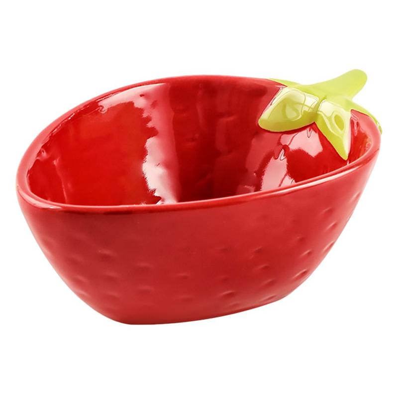 Erdbeere Geformt Obst Schüssel Salat Schüssel Obst Reis Serviert Schüssel Lebensmittel Lagerung Container Salat Snack Gericht Restaurant Küche Schüssel