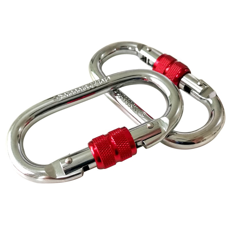 1 paar Yoga Zubehör 25KN Professionelle Meister sperren Karabiner Klettern Schnalle Ausrügestochen draussen für Yoga hängematte