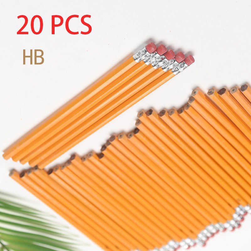 100 Pack Holz HB Bleistifte Holz Griff HB Bleistift Bleistift Schüler Schreiben Zeichnung Skizze Bleistift Mit Radiergummi Gelb